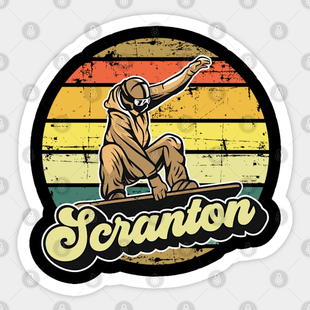 Scranton snowboarding mountain Sticker by NeedsFulfilled